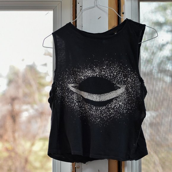 Free People Tops - Black Free People Saturn Stars Print Tank Top